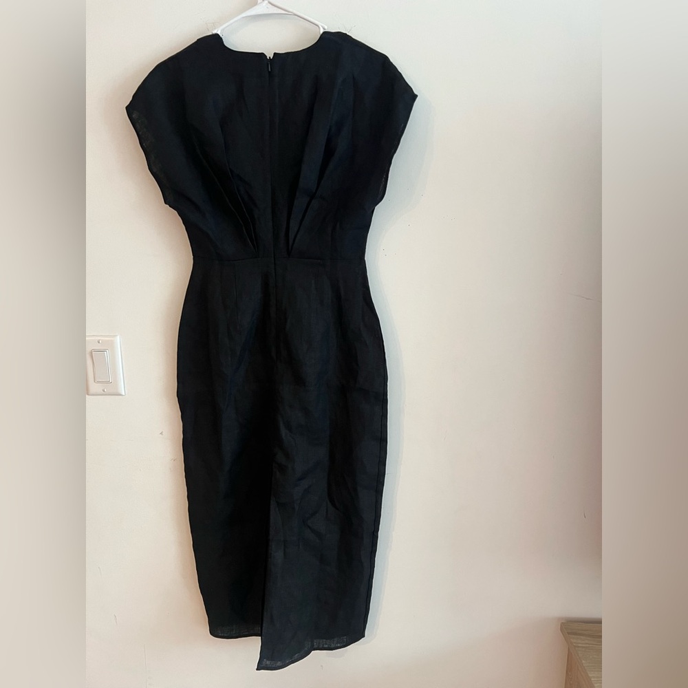 Banana Republic Petite 0P Black V-Neck Sheath Dress NWT - Picture 6 of 8